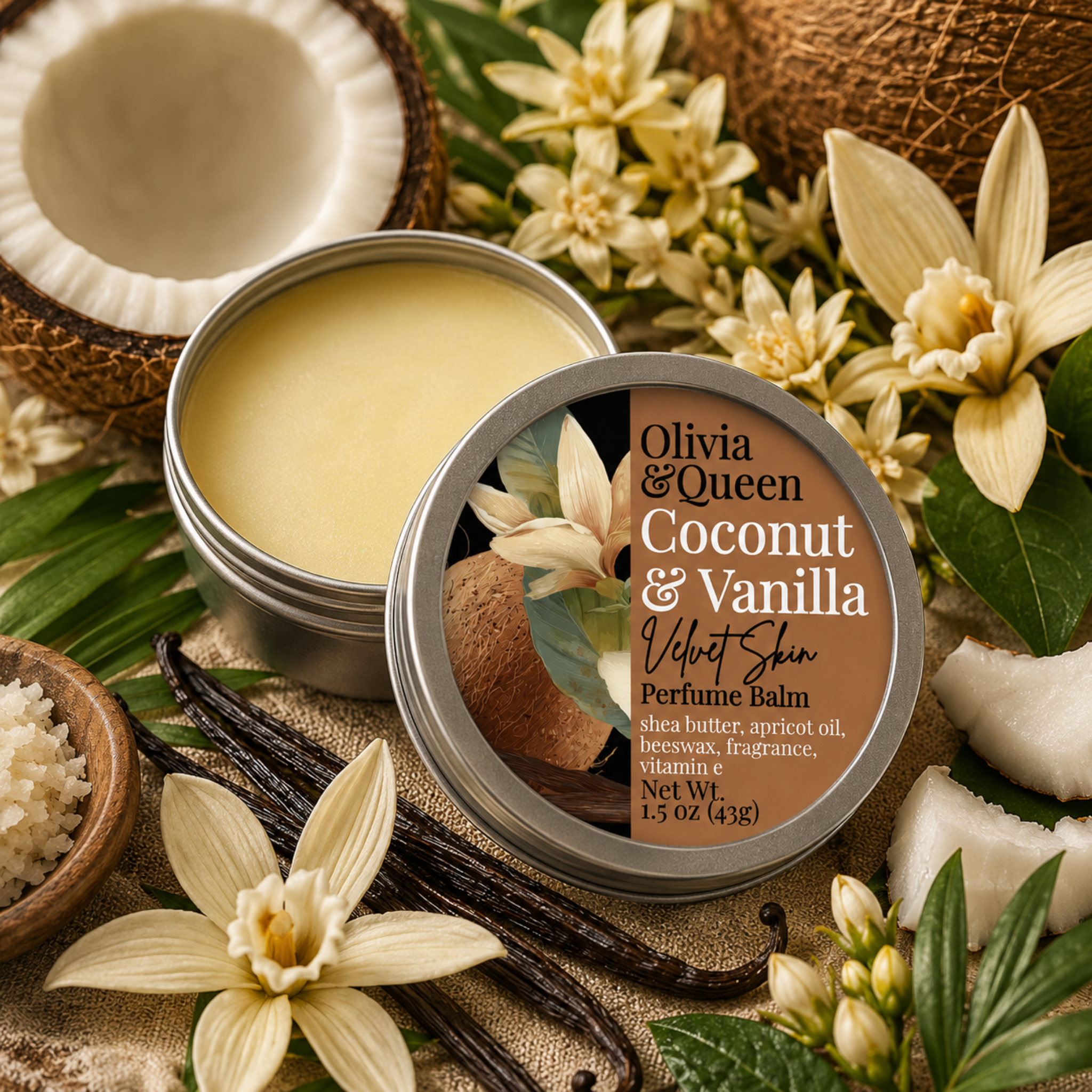 Coconut & Vanilla Velvet Skin Perfume Balm