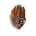 Feather Art Embellished Statement Pin in Apricot Tea
