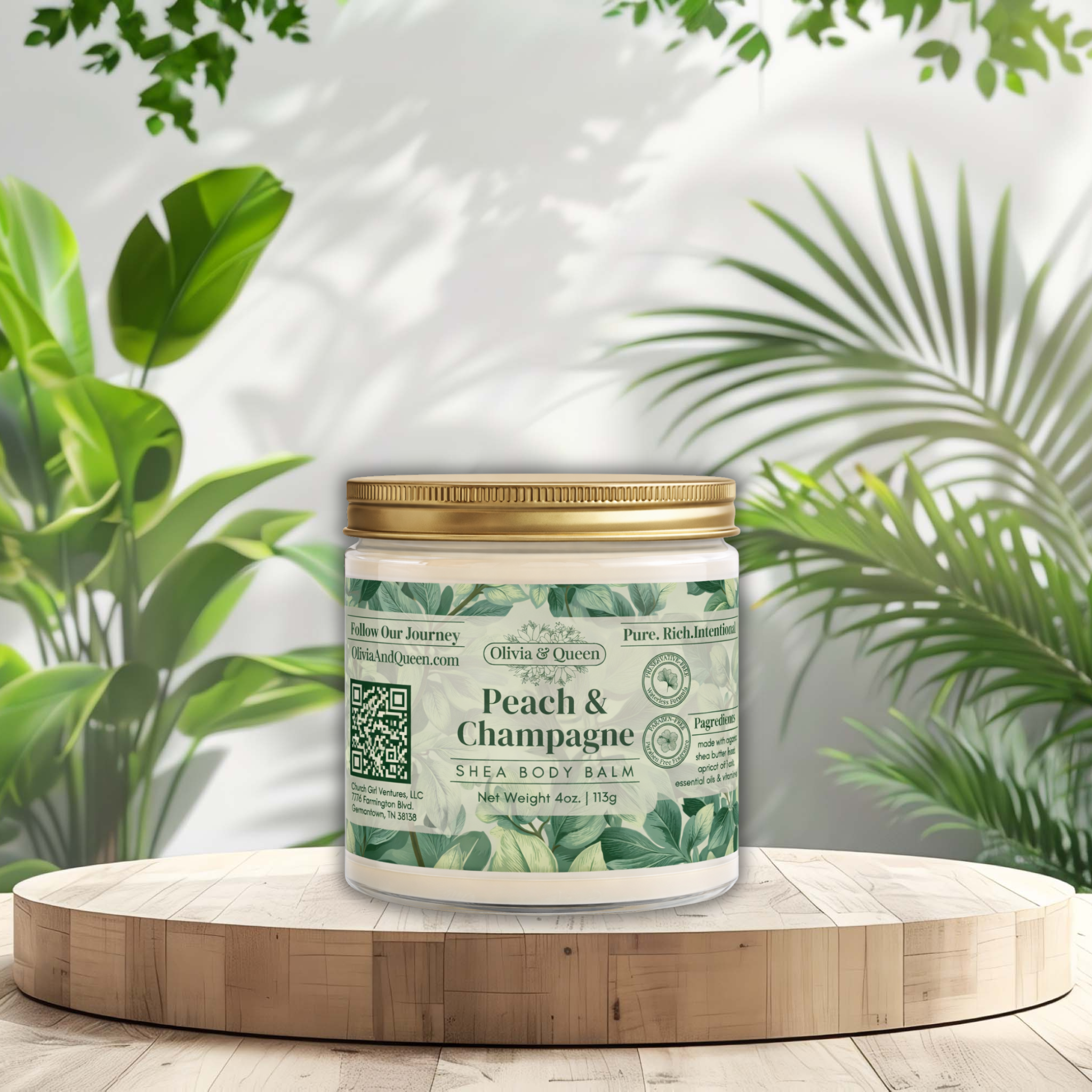 Peach & Champagne Shea Body Balm